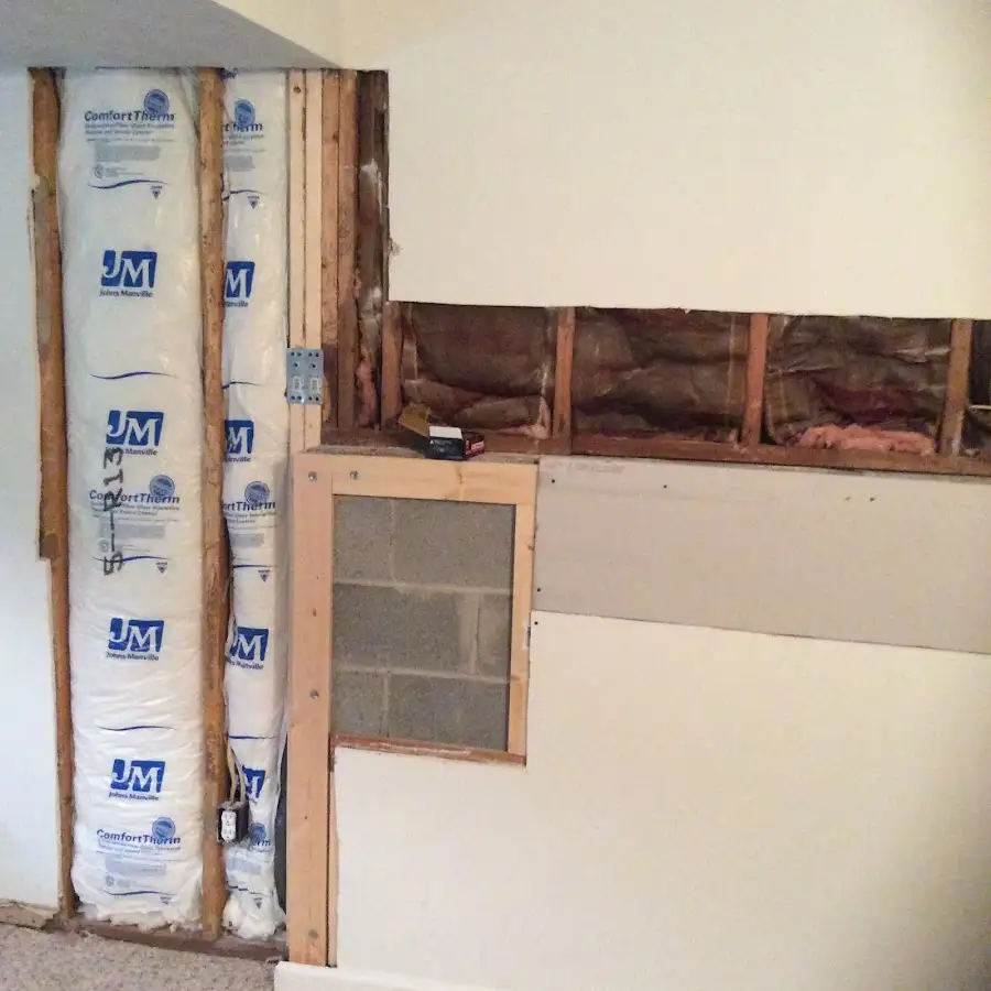 Wall insulation replacement during Structural Drying in Erwin